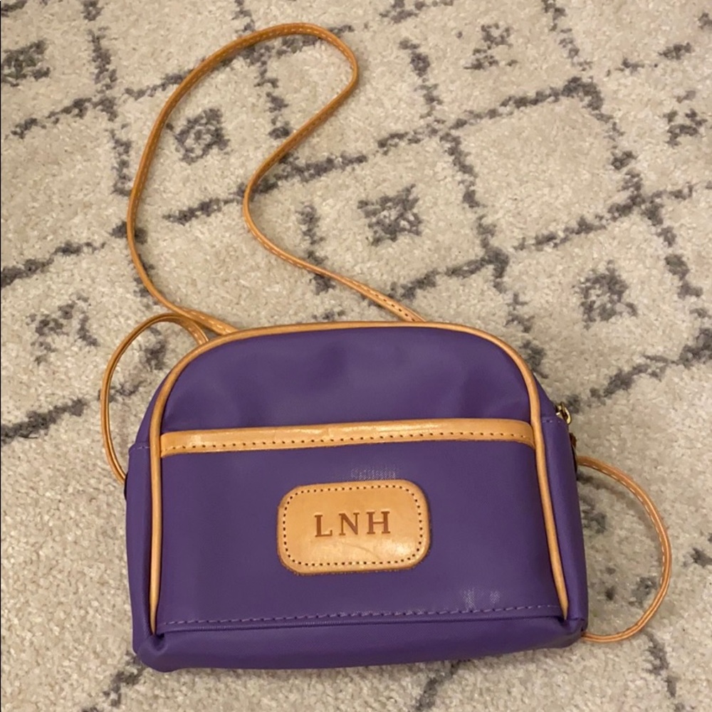 Customized “LNH” Jon Hart leather crossbody purse